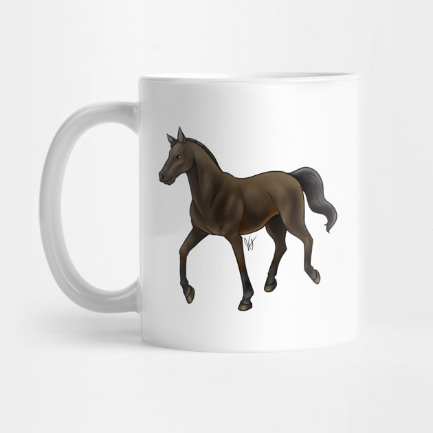 Horse - Thoroughbred - Black by Jen's Dogs Custom Gifts and Designs